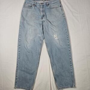 Y2K Levis 560 Jeans Mens 34x32 Blue Light Wash Relaxed Baggy Denim Distressed